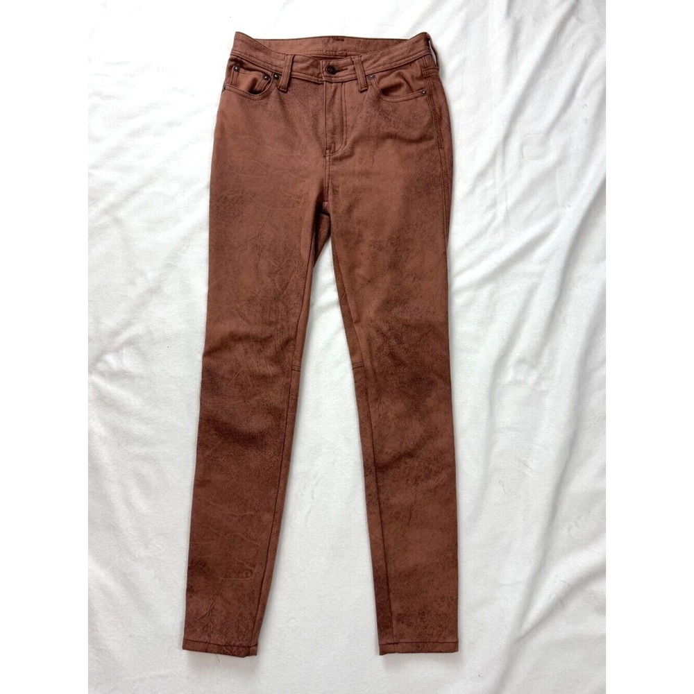 We the Free Free People Jeans Micro Vegan Suede Copper Pants Womens 26 Marbling